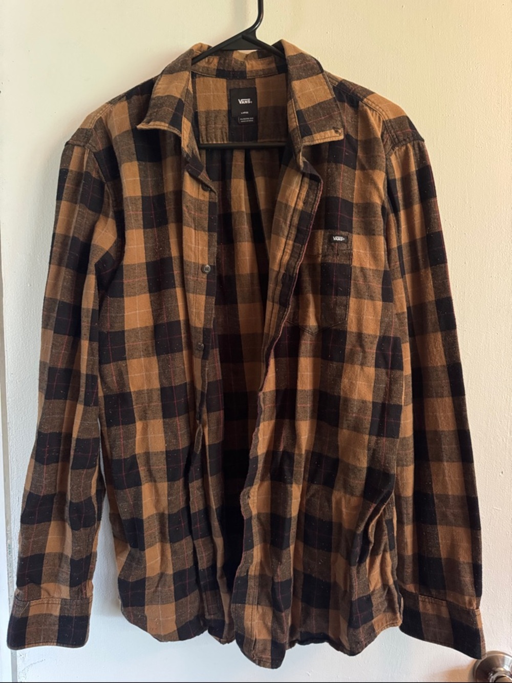 Vans Men's Black & Brown Plaid Shirt Jacket